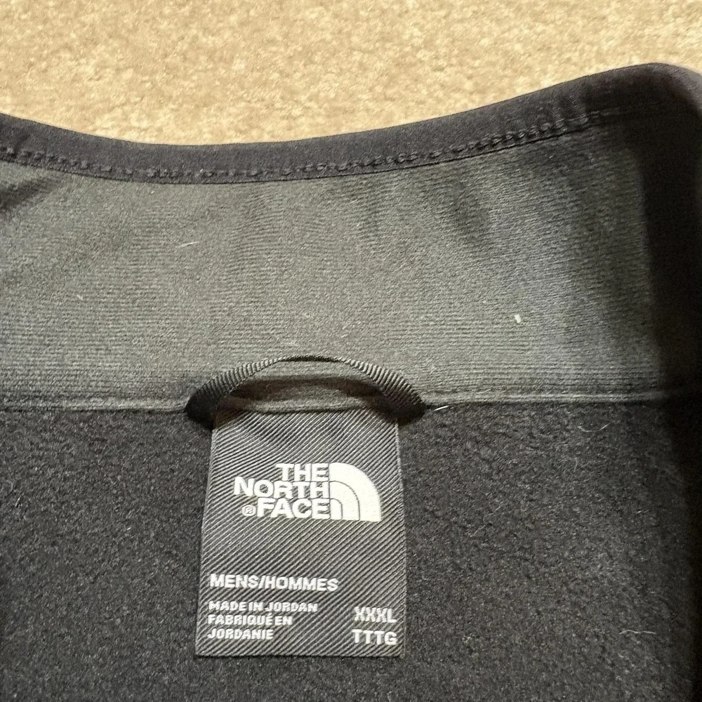 The North Face Jacket Mens 3XL Black Softshell Zip Fleece Lined Hiking Outdoor